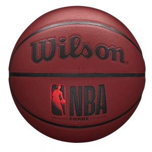Мяч баск. WILSON NBA Forge Crimson BSKT, WTB8201XB07, размер 7, PU, бутиловая камера, бордово-черный