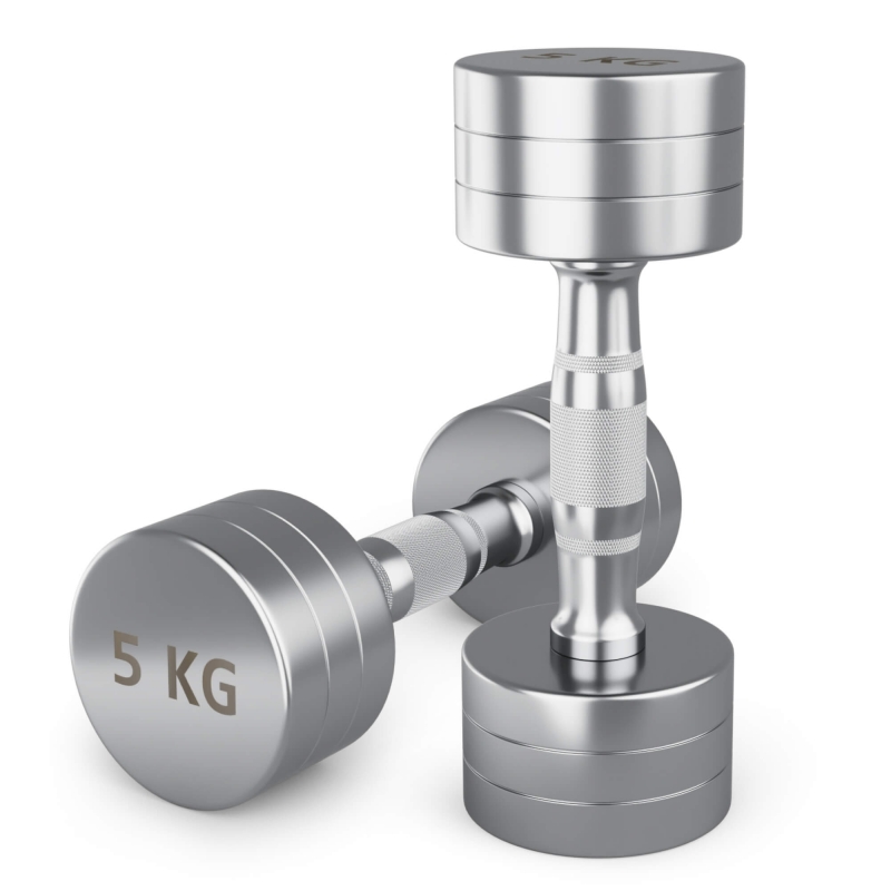 Гантель UNIX Fit PRO круглая хромированная 5 кг, 2 шт DBRND5PCEx2