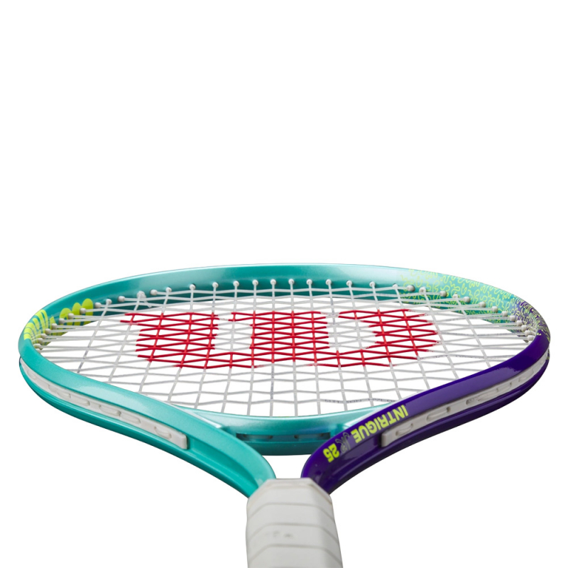 Ракетка б/т дет. Wilson Intrigue Jr 25, WR180310U, для детей 9-10лет, алюминий, со струн., бирюз-фиол