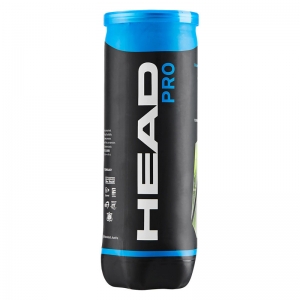 Мяч теннисный HEAD Pro 3B, 571603/571701, уп.3 шт, одобр.ITF, сукно, нат.резина, желтый