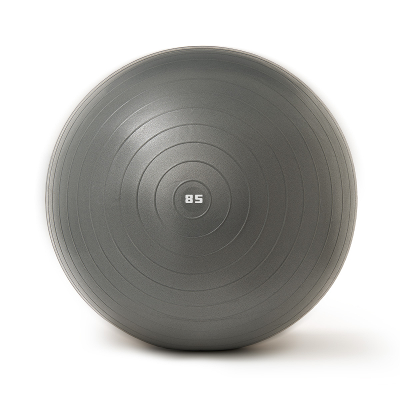 Мяч гимн. TORRES, FB122585, диам. 85 см, эласт. ПВХ, с защ.от взрыва, с насосом, серый