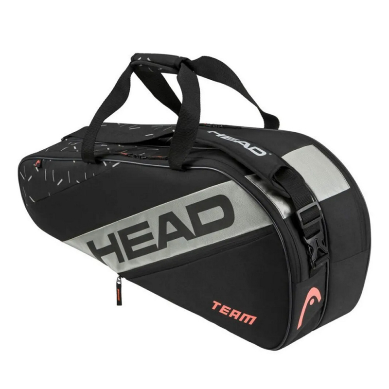 Сумка-чехол HEAD Team Racquet Bag M, 262224-BKCC, с карманом, на 6 тен.ракеток, черный