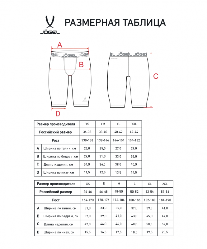 Шорты компрессионные CAMP PerFormDRY Baselayer Shorts, белый, размер YS, Jögel ЦБ-00003983