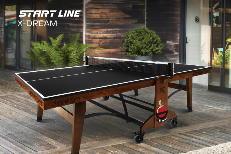 Стол теннисный X-dream Start Line (Дуб натуральный (natur-wood), ЛДСП Графит)