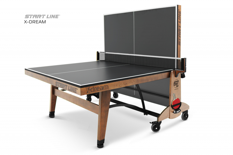 Стол теннисный X-dream Start Line (Дуб натуральный (natur-wood), ЛДСП Графит)