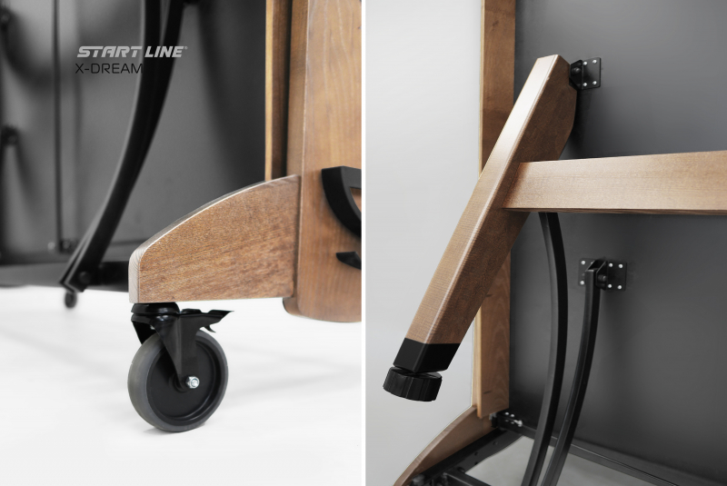 Стол теннисный X-dream Start Line (Дуб натуральный (natur-wood), ЛДСП Графит)