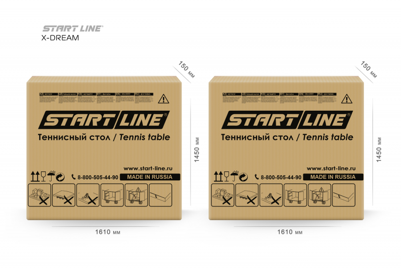 Стол теннисный X-dream Start Line (Дуб натуральный (natur-wood), ЛДСП Графит)