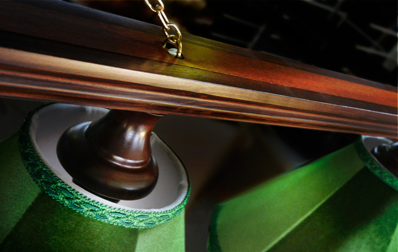 Лампа Классика 1 3 пл. сосна (№4, бархат зеленый, бахрома зеленая, фурнитура золото)