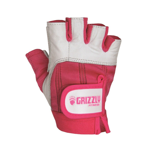 Перчатки для фитнеса женские GRIZZLY Fitness Training Gloves размер L, кожа, бело-розовый