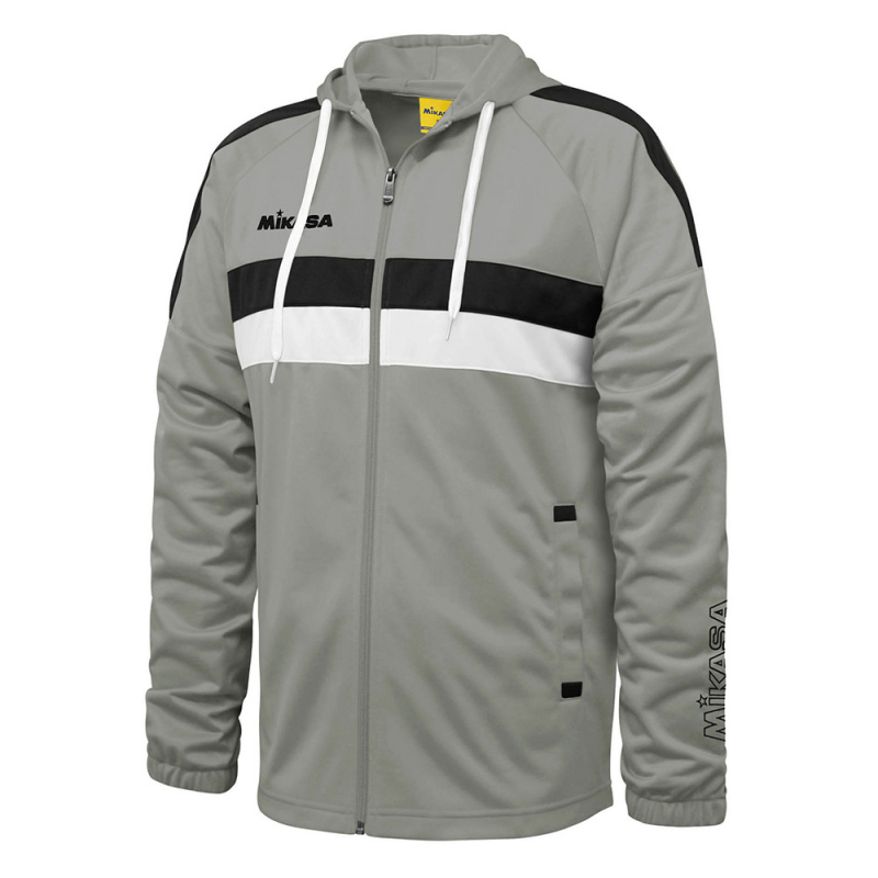 Куртка от костюма с капюшоном MIKASA MT550-0056-S, размер S, 100% полиэстер, серый