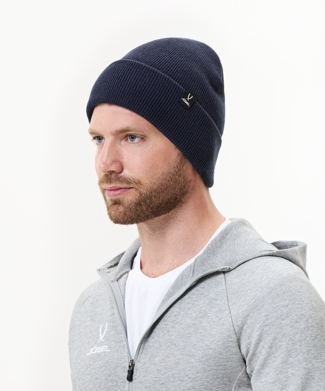 Шапка JÖGEL ESSENTIAL High Beanie, темно-синий, размер One size ЦБ-00003942