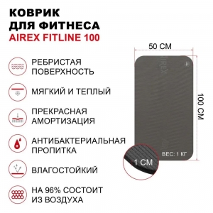 Гимнастический коврик AIREX Fitline 100 антрацит