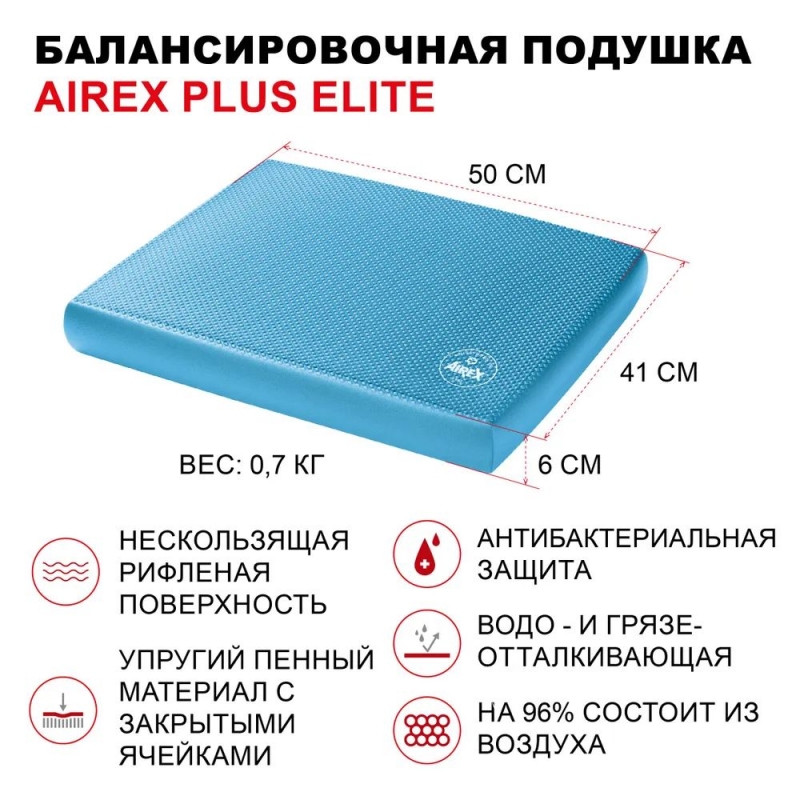 Подушка балансировочная Airex Balance-Pad Plus Elite синий