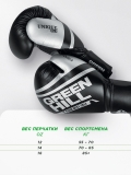 Боксерские перчатки UNIQUE черно-серебристые Green Hill BGU-2308 14oz