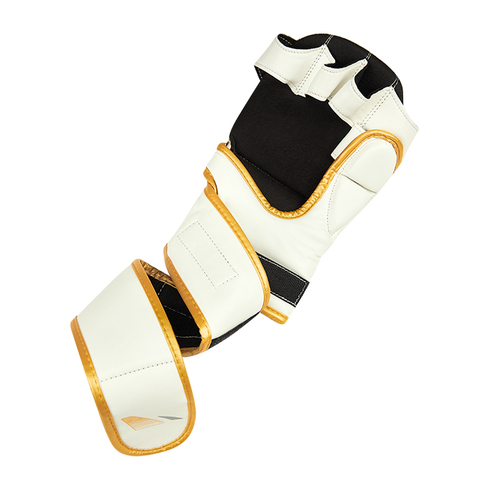 Гибридные перчатки для MMA бело-золотые Green Hill MMI-603GH L