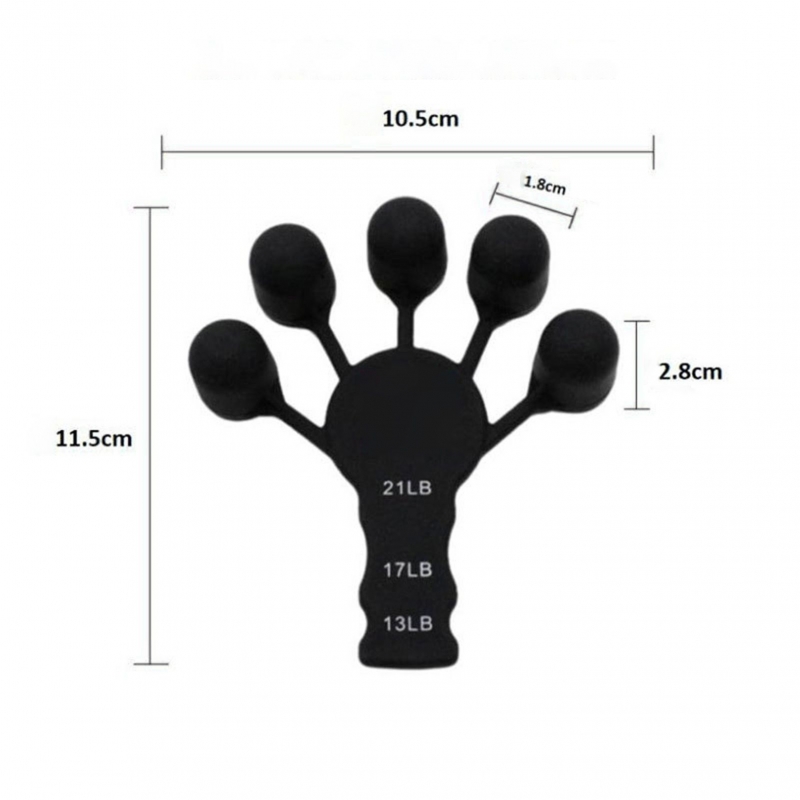 Тренажёр для пальцев с регулируемой нагрузкой 3-5 кг серый 