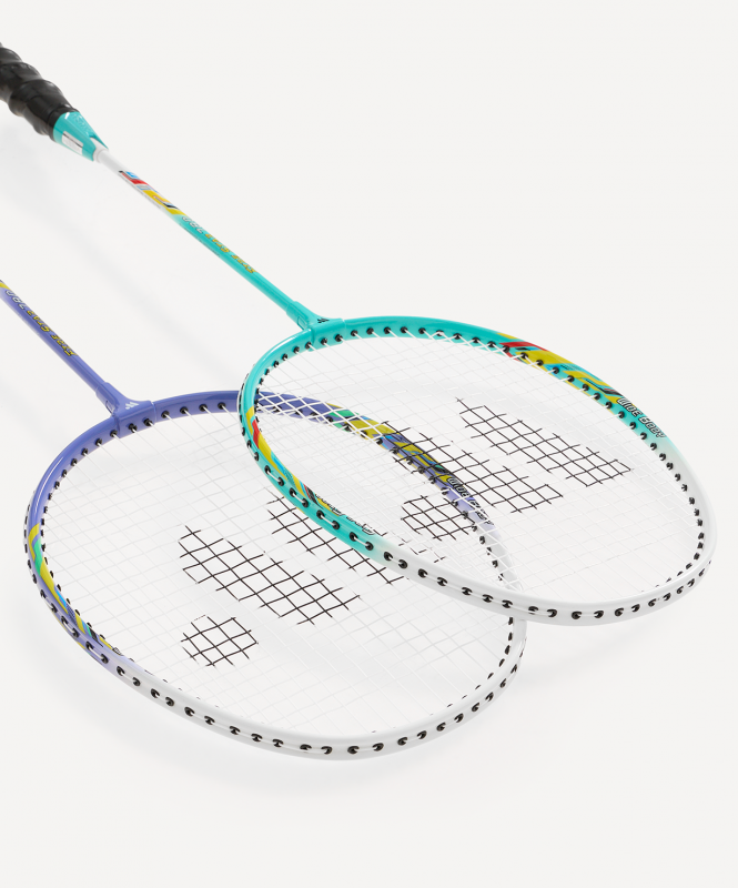 Набор для бадминтона WISH Firestar 780, 2 ракетки, 2 волана, голубой/фиолетовый ЦБ-00008285