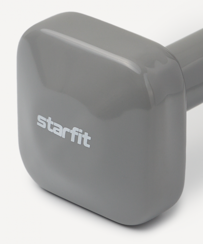 Гантель виниловая DB-106 4 кг, темно-серый, Starfit ЦБ-00004431