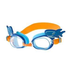 Очки детские для плав.TORRES Fun Kids, SW-32524BL, прозрач.линзы, синяя оправа, широкий рег.ремешок