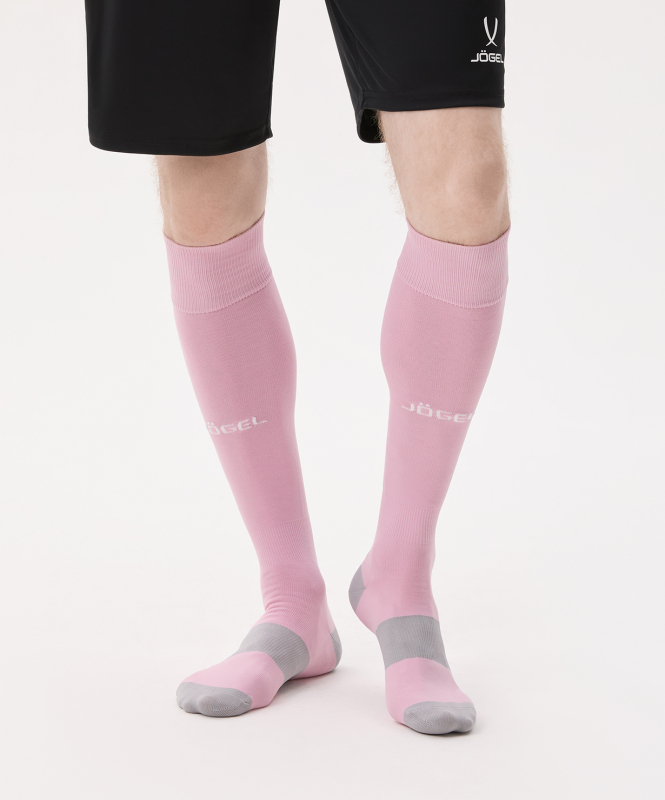 Гетры футбольные JÖGEL CAMP BASIC SOCKS, розовый/белый, размер 28-31 ЦБ-00005447