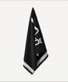 Полотенце спортивное ESSENTIAL Towel L, 70х140, черный/белый, Jögel ЦБ-00004144