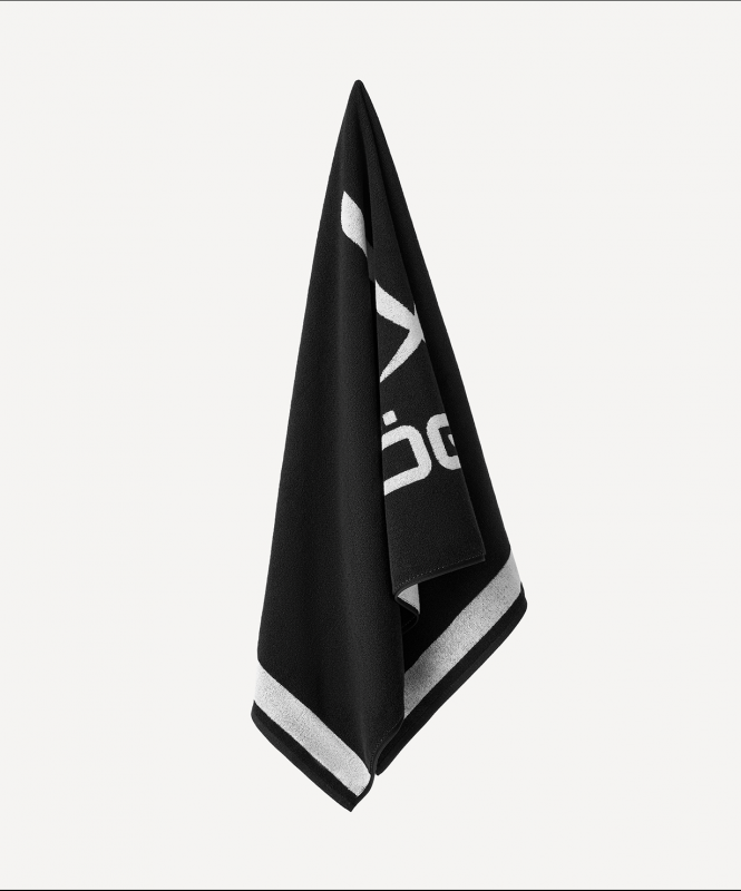Полотенце спортивное ESSENTIAL Towel L, 70х140, черный/белый, Jögel ЦБ-00004144
