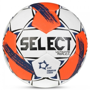 Мяч ганд. SELECT Ultimate Replica v25, 3572858745, размер 3(Senior), ПУ, руч.сш, бел-оранж-т.син