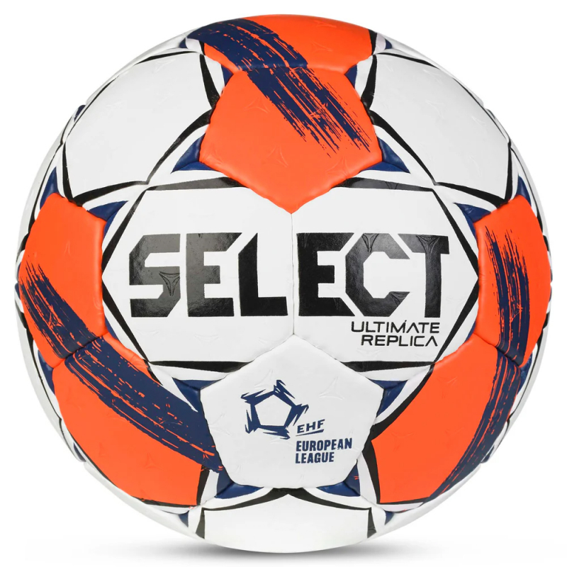 Мяч ганд. SELECT Ultimate Replica v25, 3572858745, размер 3(Senior), ПУ, руч.сш, бел-оранж-т.син