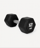 Гантель гексагональная DB-301PRO 12 кг, обрезиненная, черный, Starfit ЦБ-00003803
