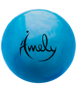 Мяч для художественной гимнастики AGB-301 15 см, синий/белый, Amely