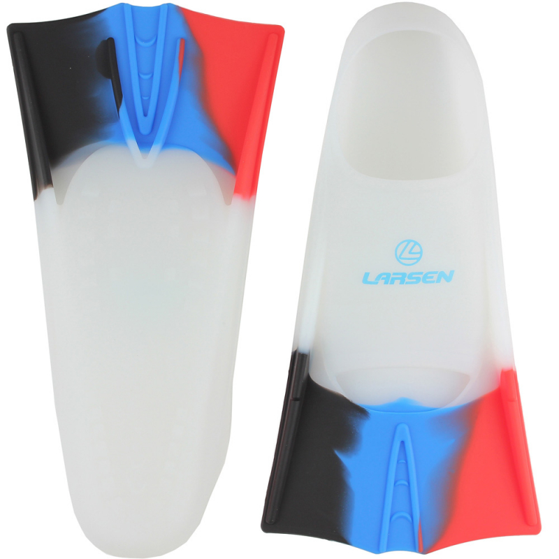 6975 NEW Ласты укороченные силиконовые Larsen Multycolor Style 2