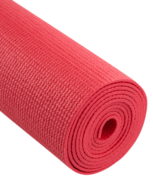 Коврик для йоги и фитнеса FM-101, PVC, 183x61x0,3 см, красный, Starfit