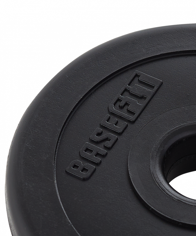 Диск пластиковый BB-203 d=26 мм, черный, 0.75 кг, BASEFIT УТ-00019751