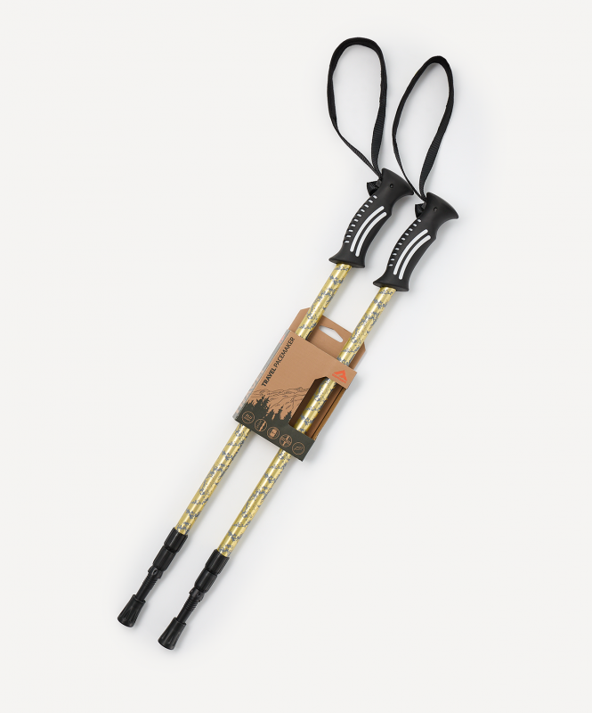 Треккинговые палки Travel Pacemaker, 65-135 см, 3-секционные, светло-серый/лайм, Berger ЦБ-00004475