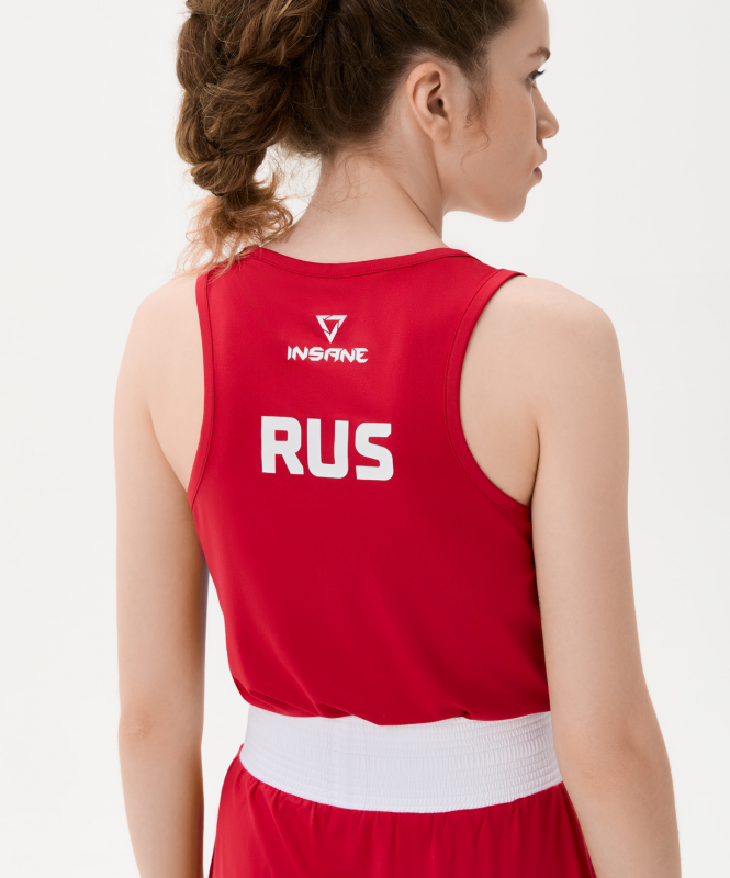 Майка боксерская женская INSANE RBF, красный, размер S (44) ЦБ-00007658