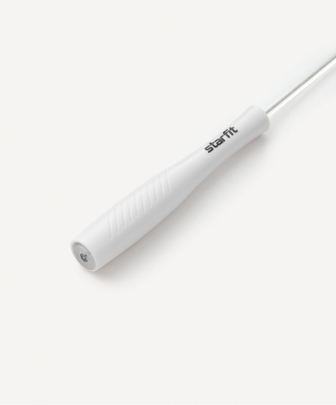 Скакалка RP-501 ПВХ, с пластиковыми ручками, 3 м, белый, Starfit ЦБ-00004399