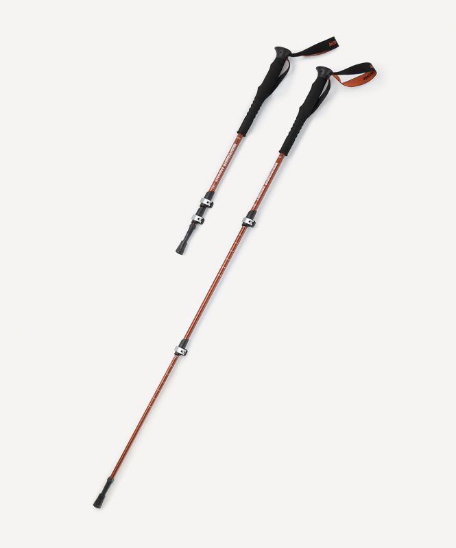 Треккинговые палки Hiking Mount, 65-135 см, 3-секционные, терракотовый, Berger ЦБ-00004476