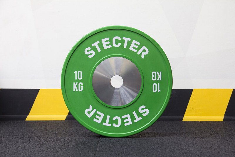 Диск соревновательный 10 кг (зеленый) STECTER 2187