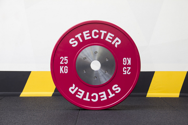 Диск соревновательный 25 кг (красный) STECTER 2190