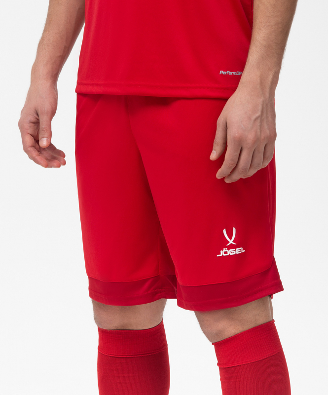 Шорты игровые DIVISION PerFormDRY Union Shorts, красный/темно-красный/белый, размер XL, Jögel ЦБ-00000993