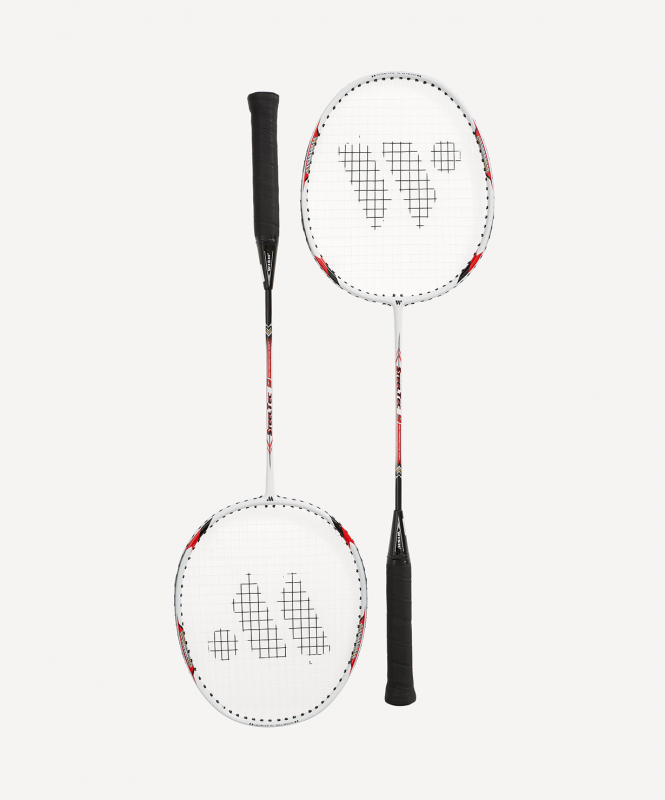 Набор для бадминтона WISH Steeltec 9, 2 ракетки, белый/красный ЦБ-00008283