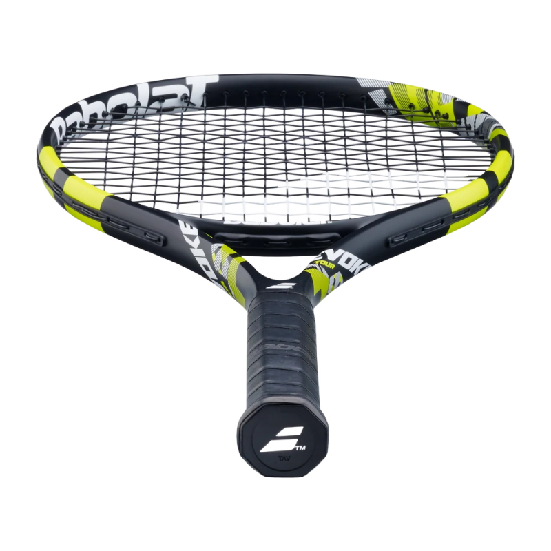 Ракетка б/т BABOLAT Evoke Tour Gr2, 121268, для любит., графит, со струнами, черно-лаймовый