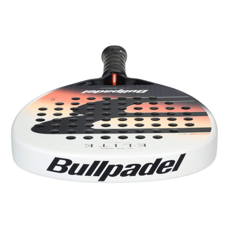 Ракетка для падела BULLPADEL Elite Women 2026, 494406, для начинающих, стекловолокно, бело-черно-оранж
