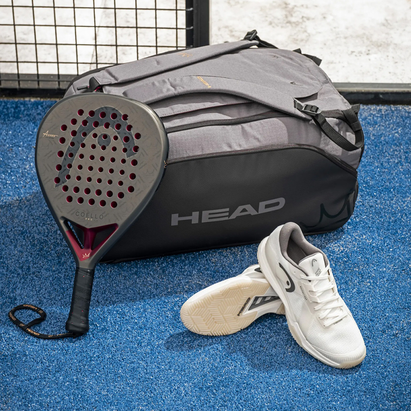 Ракетка для падела HEAD Coello Pro 2026, 225036, для профессионалов, карбон, коричнево-бордовый