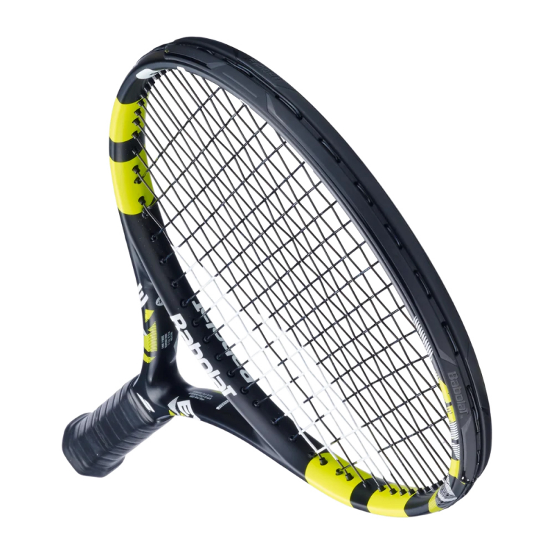 Ракетка б/т BABOLAT Evoke Tour Gr2, 121268, для любит., графит, со струнами, черно-лаймовый