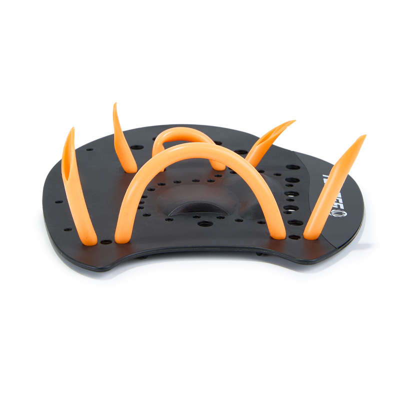 Лопатки для плавания TORRES, Арт.SWP112402BL, размер M, черно-оранжевый