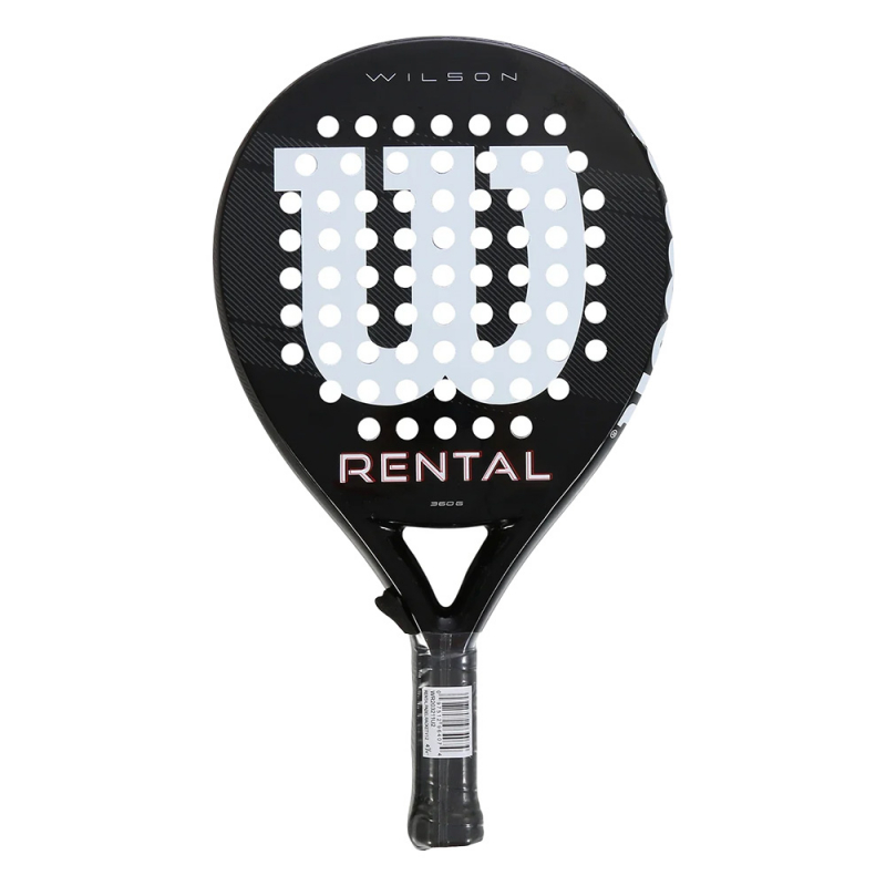 Ракетка для падела WILSON Rental Padel Racket V1 BKWH, WR203211U2, стекловолокно, черный