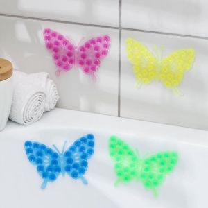 Мини-коврик для ванны «Ажурная бабочка», 9×11,5 см., цвет МИКС