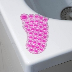 Мини-коврик для ванны «Нога» 7,5×12 см., цвет МИКС