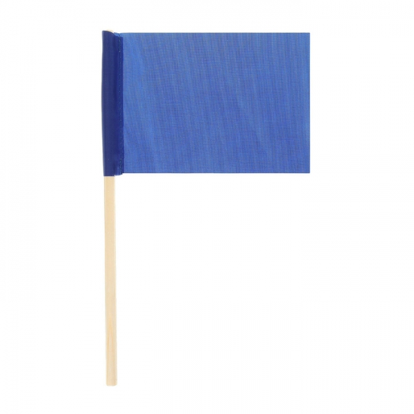 Флажок на деревянной палочке, синий